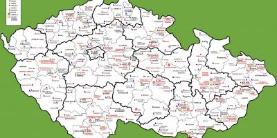 Tjeckien attraktion karta - Tjeckien attraktion karta (Östra Europa