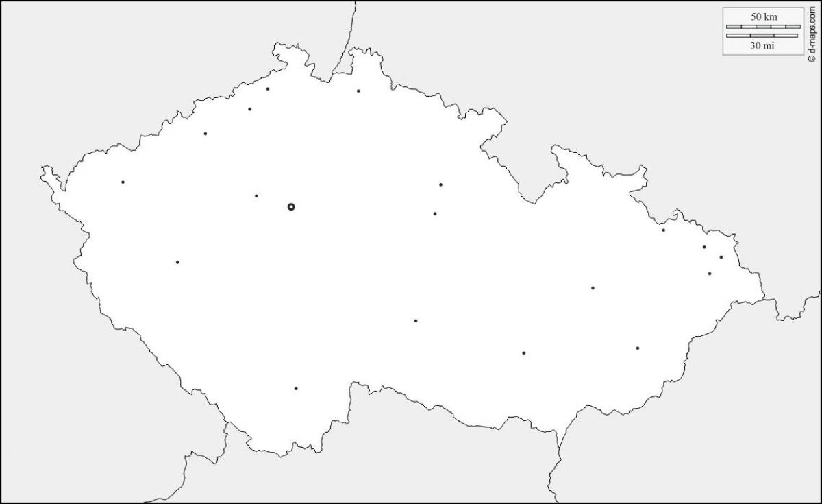 Tjeckien tom karta - Tjeckien tom karta (Östra Europa - Europa)